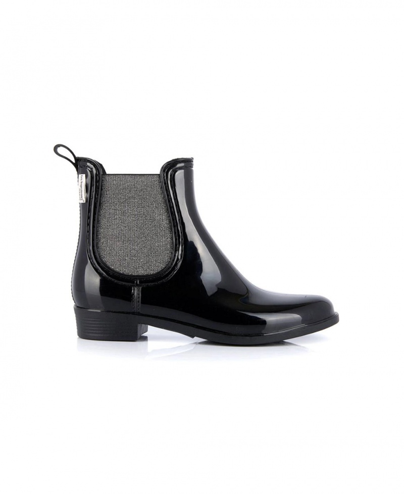 Bottines plates Les Tropeziennes RAINBOO Noir Argent Femme|FKMS-70224444